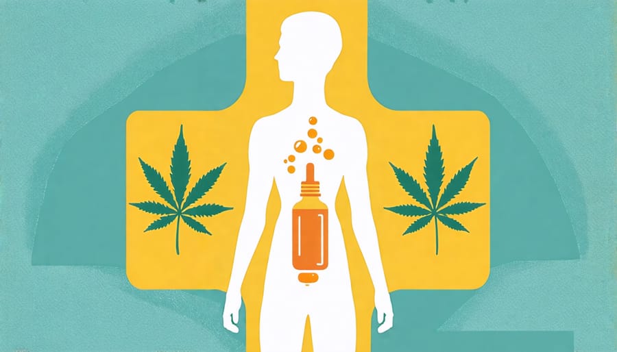 Diagram showing rapid CBD absorption through vaping